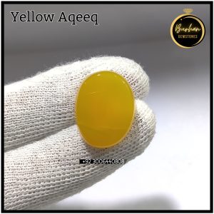 Yellow Aqeeq Stone