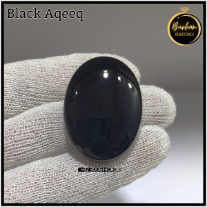 Real Black Aqeeq Stone